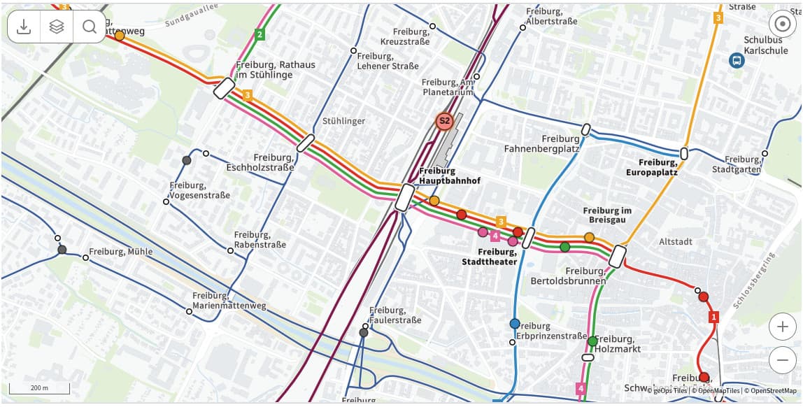 geOps application:  RVF Netzplan